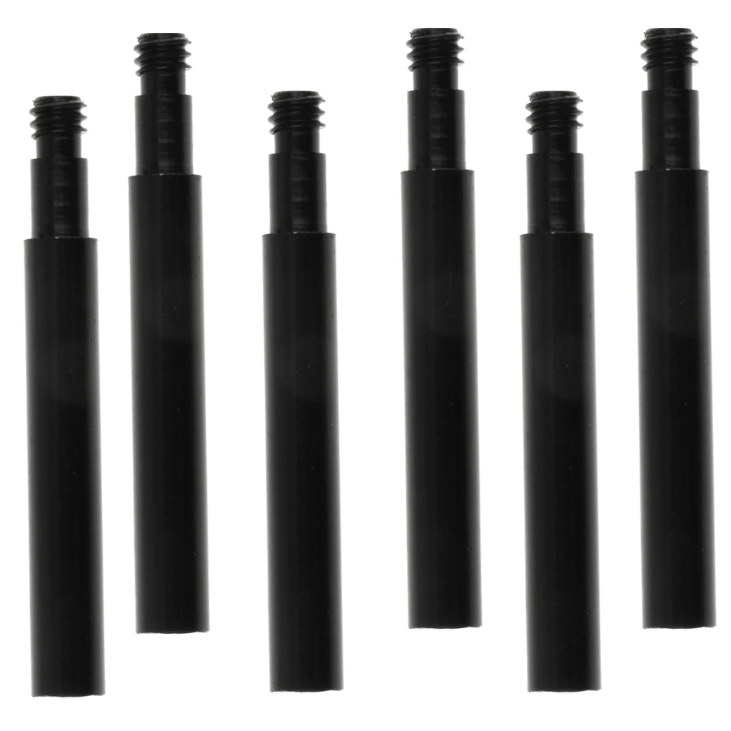 6pcs Aluminum Alloy Bike Tire Tyre Presta Valve Extensions Extender Cap 40mm Black Extensor de valvula Prolongateur de valve