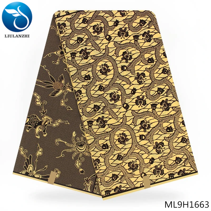 

LIULANZHI guaranteed real wax print fabric wax print fabric african hollandais 6 yards per lot ML9H1652-1663