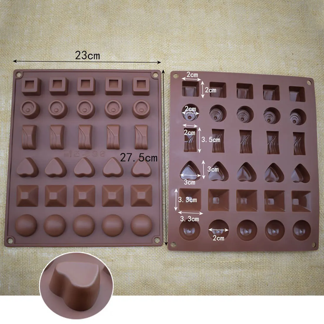 Fondant Molds 30 Grid Chocolate Mold Silicone Mold DIY Candy Bar Mould Cake Decoration Tools Kitchen Baking Accessories