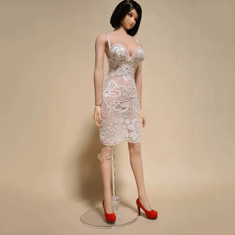 1/6スケール深いvネックキャミソールレースドレス服モデルアクションフィギュアアクセサリー用12インチ女性ボディ