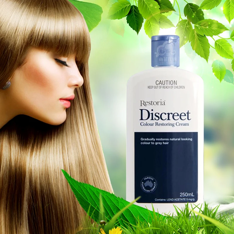 100% Australia made Restoria Discreet Colour Restoring Cream/ Lotion, Hair Care 250ml Reduce Grey Hair - Suitable for Men &Women