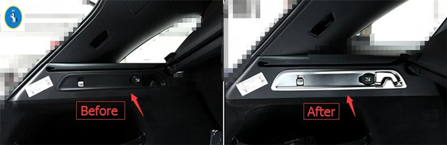 

Yimaautotrims Auto Accessory Trunk Luggage Boot Hook Adjustment Button Cover Kit Trims For Mercedes Benz GLC X253 2016 2017 2018