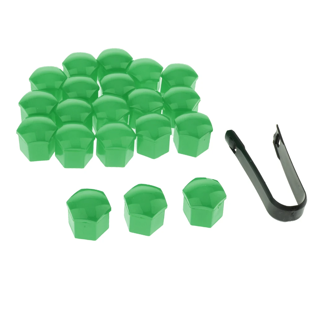 20 Pcs Plastic Hexagonal Socket Car Wheel Hub Screw Cover 19mm Waterproof Rustproof Wheel Lugs for Universal Vehicles