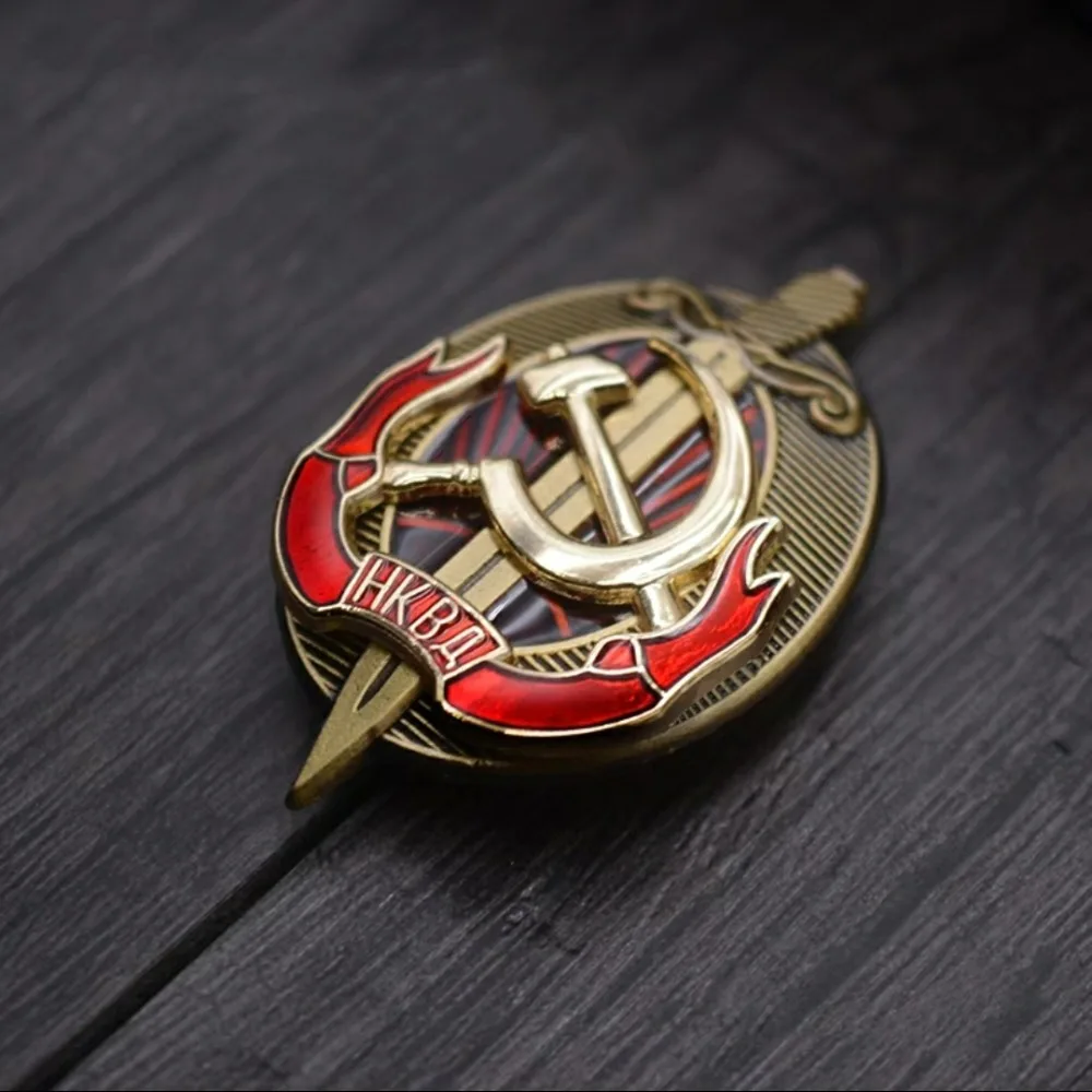 Высшее качество значок CCCP KGB советский заслуженный рабочий заказа Классическая