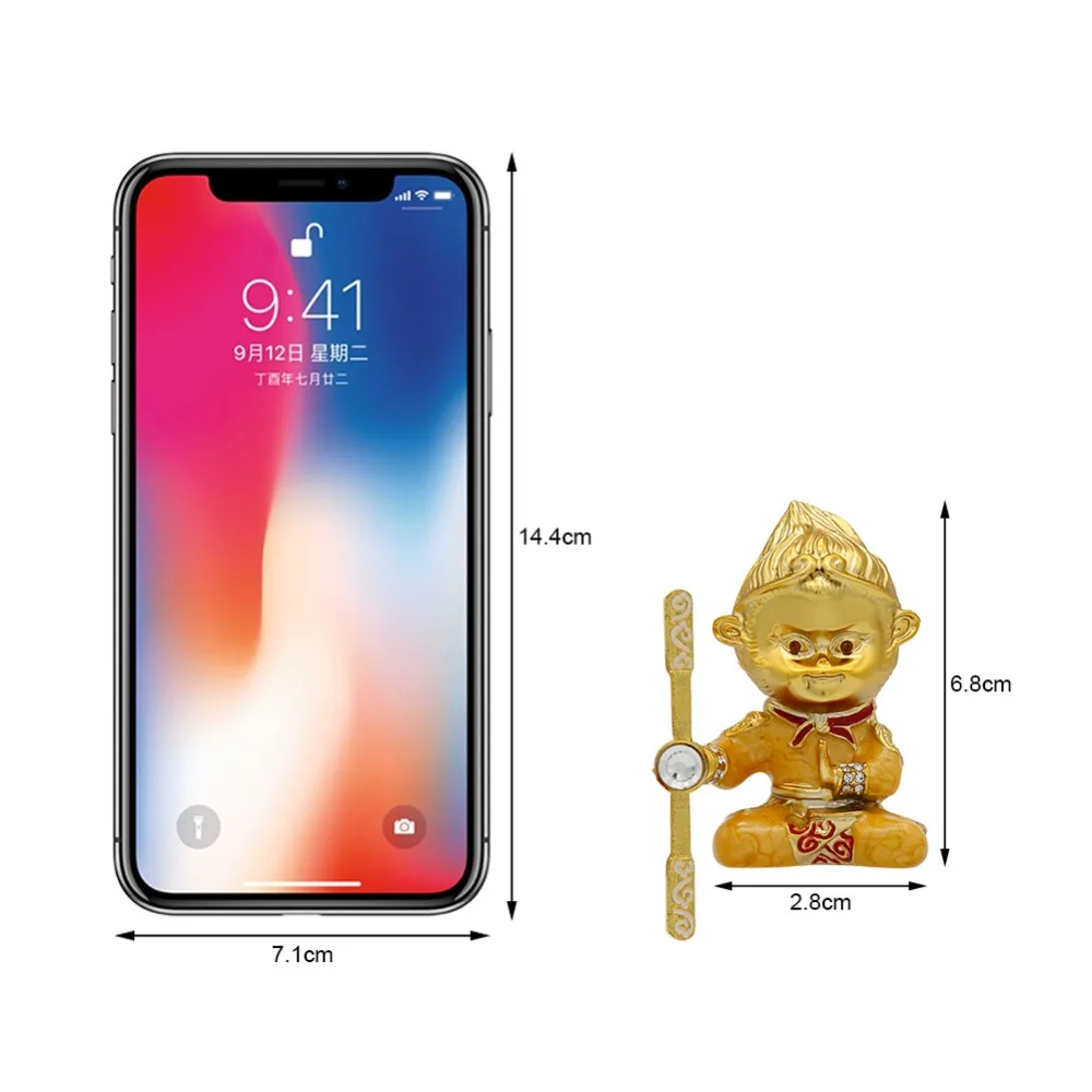Защита от солнца Wukong освежитель воздуха в автомобиль клип авто освежители воздуха обезьяна форма автомобильный парфюмерный диффузор цинковый сплав Король обезьян украшения