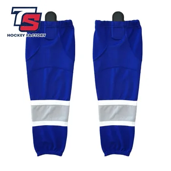

JETS free shipping 100% Polyester Breathable blue Ice Hockey sport Socks Cheap Shin Guards W045 men women