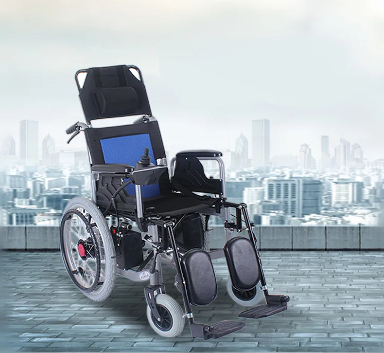 

Old Man Disabled Electric Scooter Handicap Four Wheel Chairs Blue