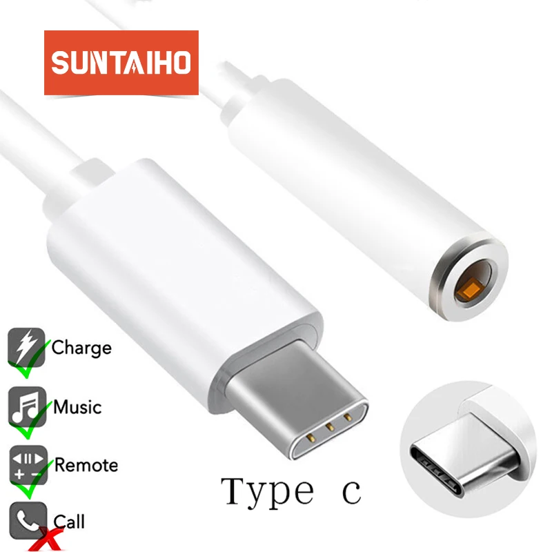 Suntaiho type C до 3,5 мм кабель для наушников для Xiaomi mi 6 8 6X mi x USB C до 3,5 мм адаптер для наушников для huawei mate10 P20 pro