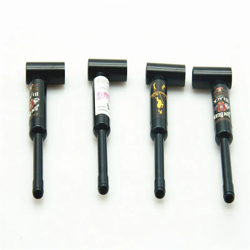 3pcs/lot Small Mini Beer Wine Bottle Metal Aluminum Pipe Black Creative Cheap Smoking Pipes