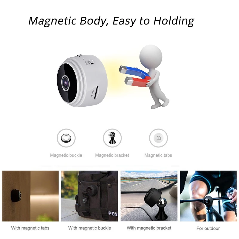 Mini Camera WiFi HD 1080P Camera Indoor Home Small Cam Security Camera Built-in Battery Night Vision for iPhone Android PC iPad Mini Camera WiFi HD 1080P Camera Indoor Home Small Cam Security Camera Built-in Battery Night Vision for iPhone Android PC iPad