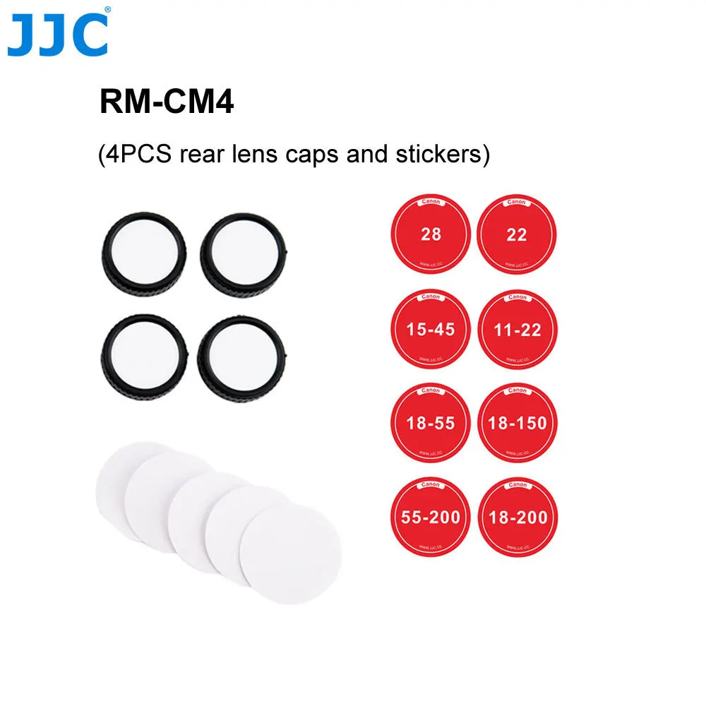 JJC EF-M Крепление объектива Крышка для камеры Canon записываемый задний протектор - Цвет: 4 caps with Stickers