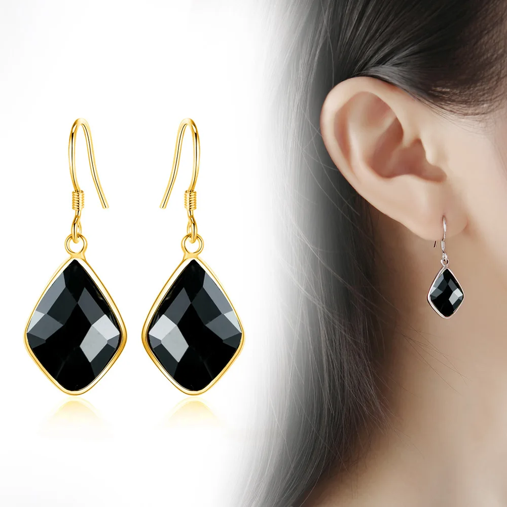 

Fashion Rhombic Crystal Multi-color Drop Earrings For Women Wedding Ttassel Jewelry Romantic Femininity Gift