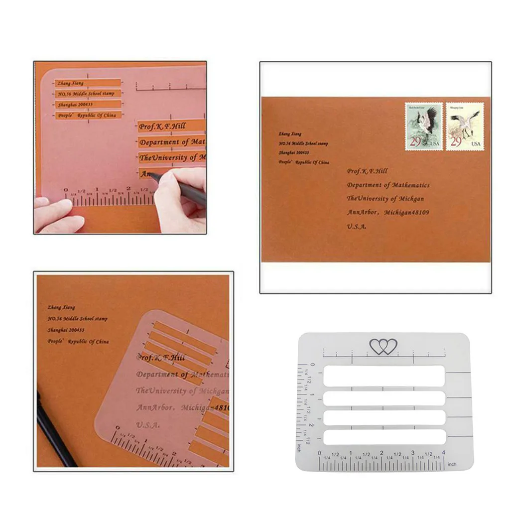  Dropshipping Envelope Template 4 Pcs Invitation Card Guide Stencil Calligraphic Exercise - 33039569866