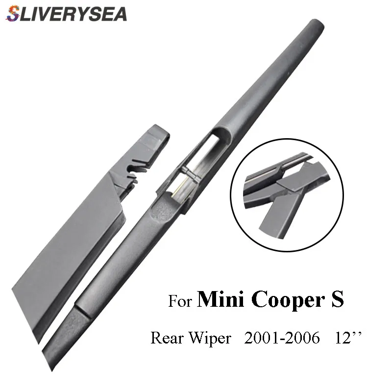 

SLIVERYSEA Rear Wiper Set For Mini Cooper S 2001-2006 12'' Car Accessories For Auto Rubber Windshield Wipers Blade Prices