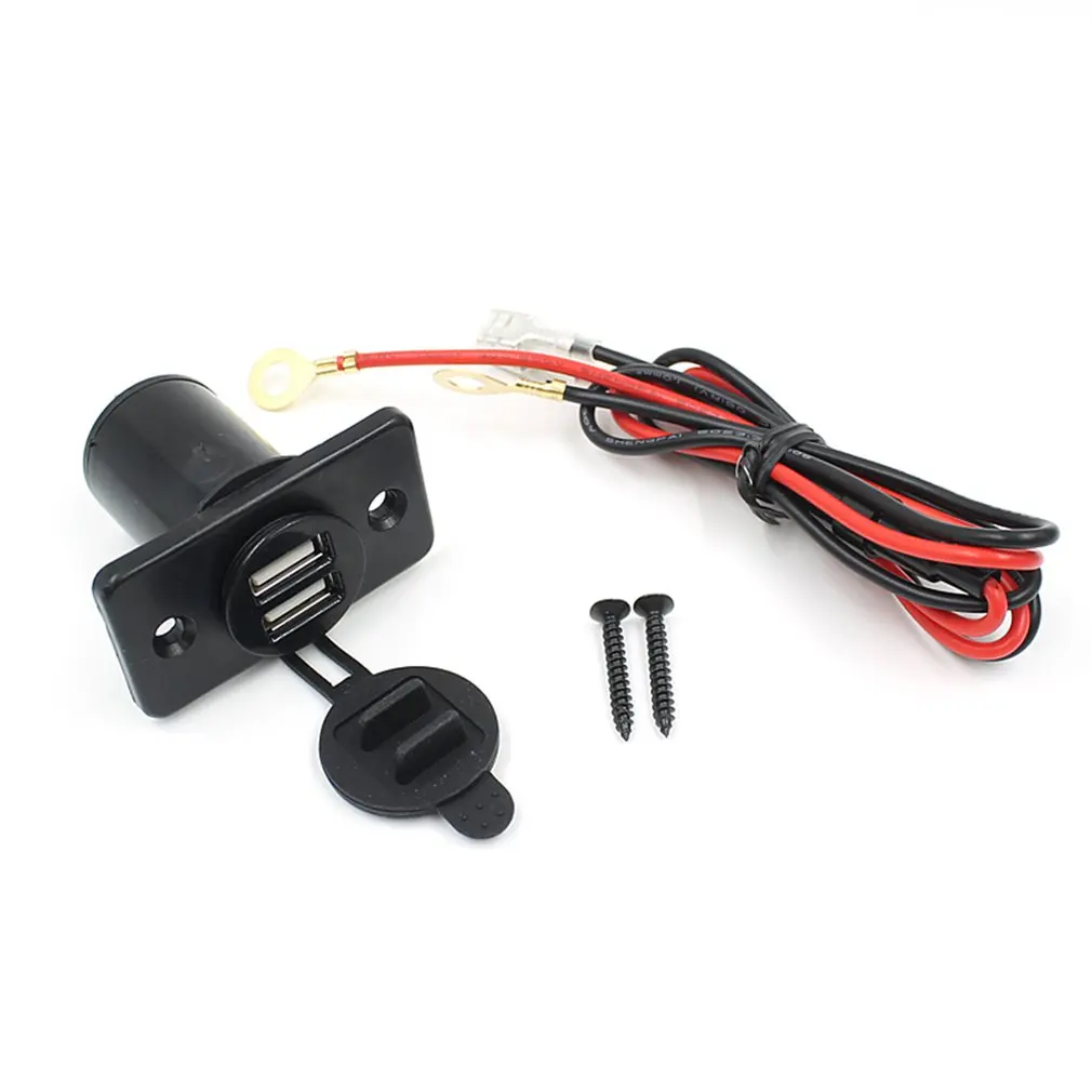  2USB Universal 12V Wasserdicht Motorrad Motorrad Ladegerät Adapter Netzteil Buchse für Telefon GPS 