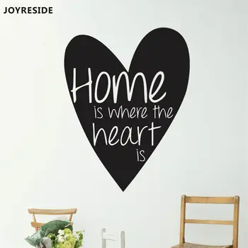 

JOYRESIDE Quote Home Is Where The Heart Is Love Wall Decal Vinyl Sticker Nursery Decor For Kid Boy Girls Room Decoration XY173