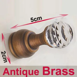 Antique Brass Кристаллический крючок античная латунь настенная вешалка для одежды тканевый крючок настенный крючок для халатов в ванную аксессуар вешалка медный материал YT3011 - Color: Antique Brass