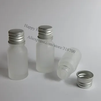 

360 x 10ml Frost Glass Bottle, 1/3oz Glass Essential Oil Bottle With Aluminum Cap, 10cc Glass Container
