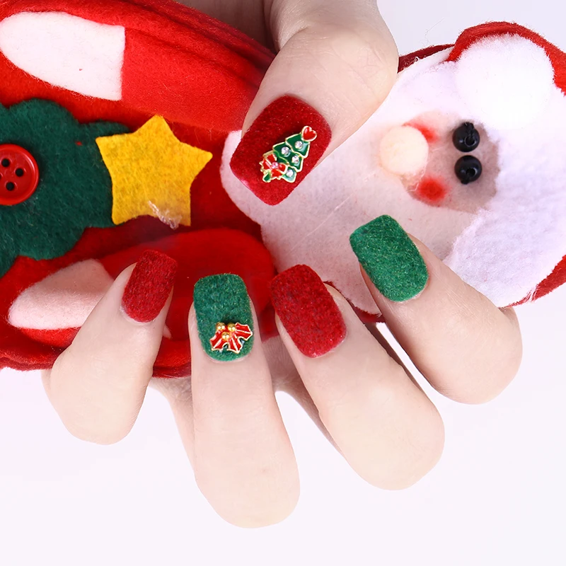 10 мл пушистая Флокированная красочная Пыль для маникюра DIY Советы для дизайна ногтей Рождественское украшение бархатный блеск для ногтей порошок для лака для ногтей