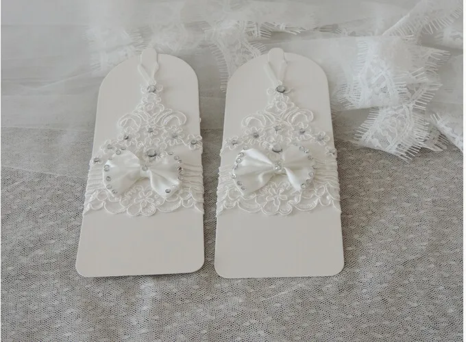 2015 новые Luvas De Noiva Мини кружевные перчатки с бантом модные свадебные перчатки с крючками короткие аксессуары для торжеств новая фиеста