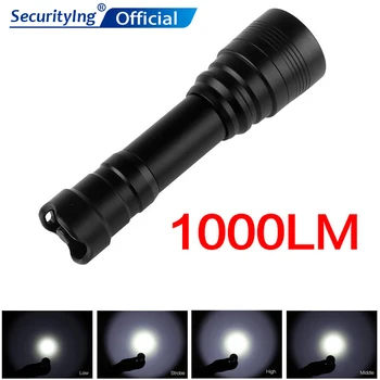 

SecurityIng Waterproof High Power Underwater Diving Light 1000Lm Handheld Diving Flashlight LED Torch + 18650 Battery + Charger