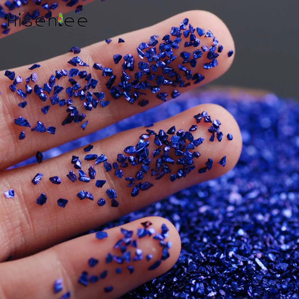 3D высококачественные камни для ногтей в стиле разбитого стекла для ногтей ювелирные изделия Модные очаровательные маленькие гравия Блестящие Стразы DIY украшения для ногтей - Цвет: sapphire