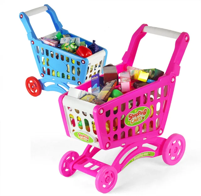 Child shopping cart supermarket trolley toy baby girl doll baby toyin