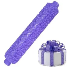 1 шт. стандартная форма для торта для выпечки сахара фиолетовая печатная Скалка пищевой пластик для кухни Инструменты для выпечки, сделай сам