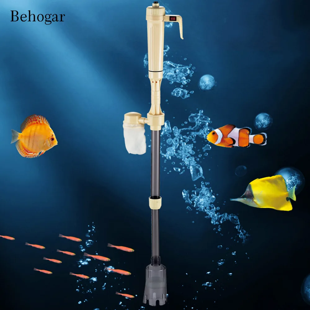 Behogar Electric Aquarium Gravel Cleaner Water Filter Washer Vacuum