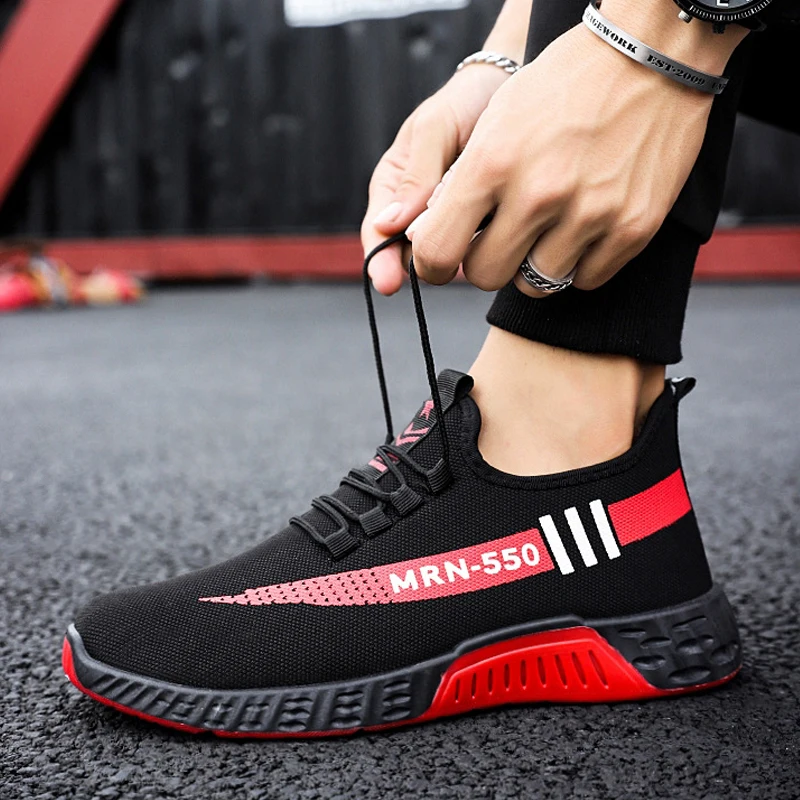 Running Shoes Winter For Men With Fur Male Shoes Comfortable and Top Warm Men Sneakers Non-slip Outdoor Sports Shoes Black Red