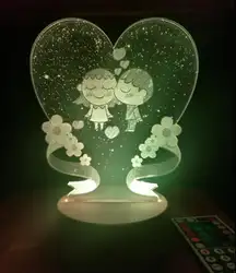 Новинка 2017 года День Святого Валентина подарок LED 3D ночник творческий подарок света атмосферу света настольная лампа подарок на день