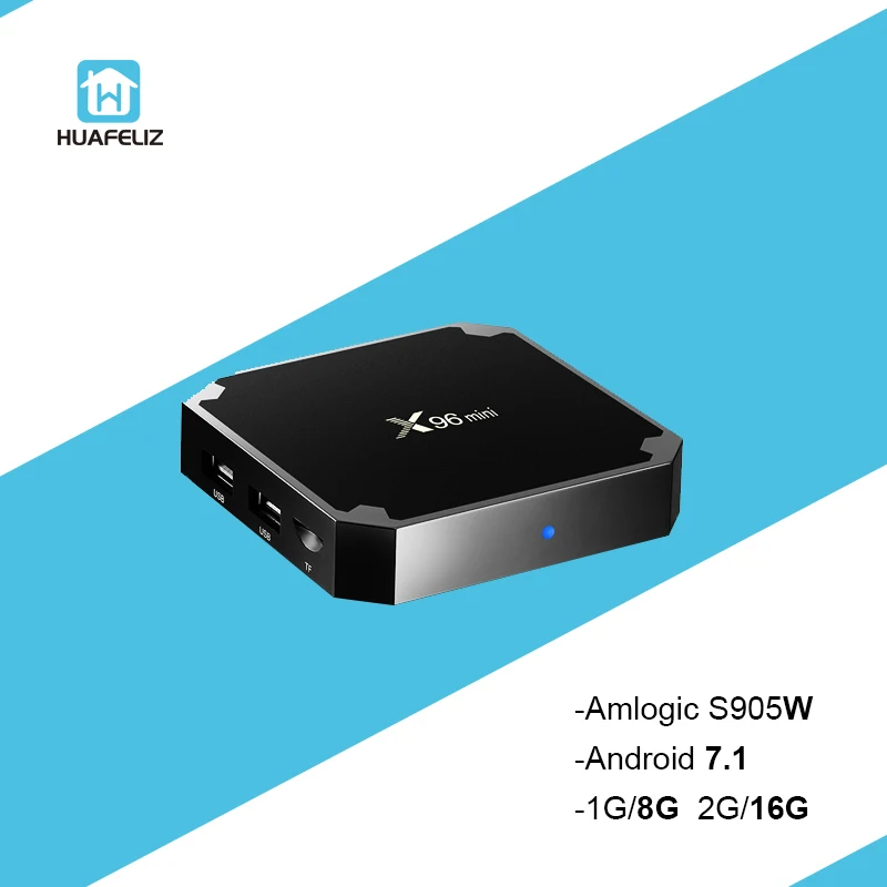 ТВ приставка X96mini на Android 7 1 четырехъядерный процессор Amlogic S905W медиаплеер Wi Fi 2 4