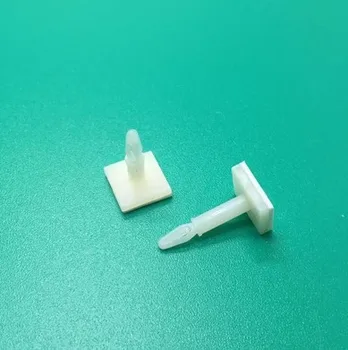 

500pcs HC Nylon Plastic stick on PCB Spacer Standoff 3mm Hole support Locking Snap-In Posts fixed clips Adhesive (white GLUE)