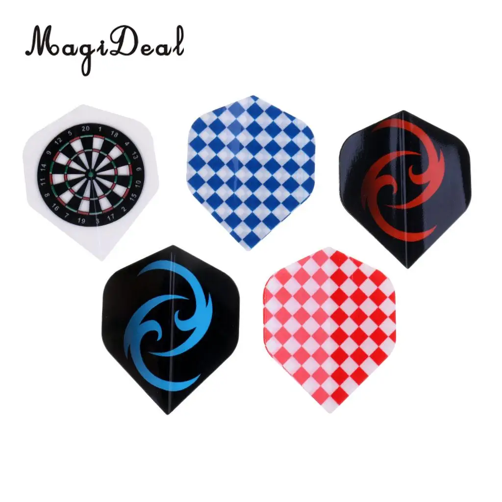 3 Sets 60 Pieces Standard Dart Flights for Steel Tip Darts and Soft Tip Darts Entertainment DIY Dart Mixed Color 