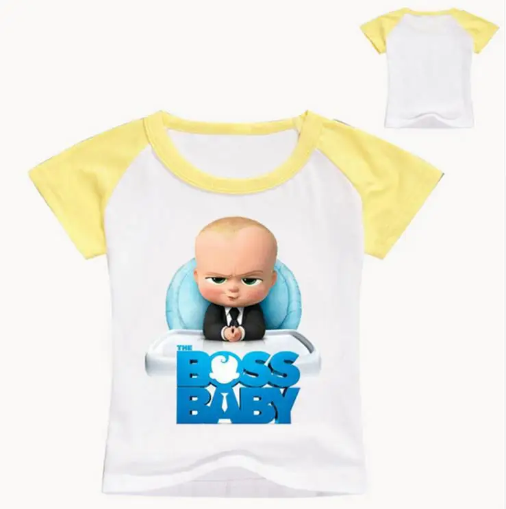 BOSS BABY/детская одежда Топ для девочек и мальчиков короткие футболки для подростков, повседневные рубашки для малышей, костюм детская одежда, футболка, топы - Цвет: style 4