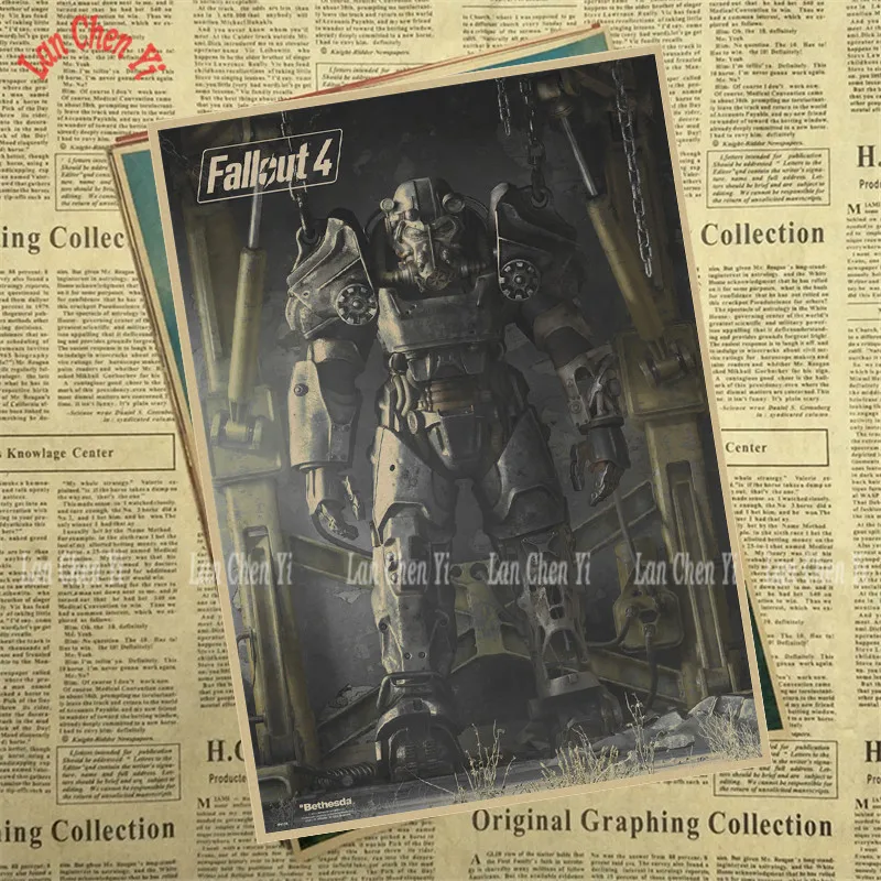 Fallout Классическая серия ностальгическая матовая крафт-бумага плакат офисный подарок столовая домашний Декор стикер дизайн