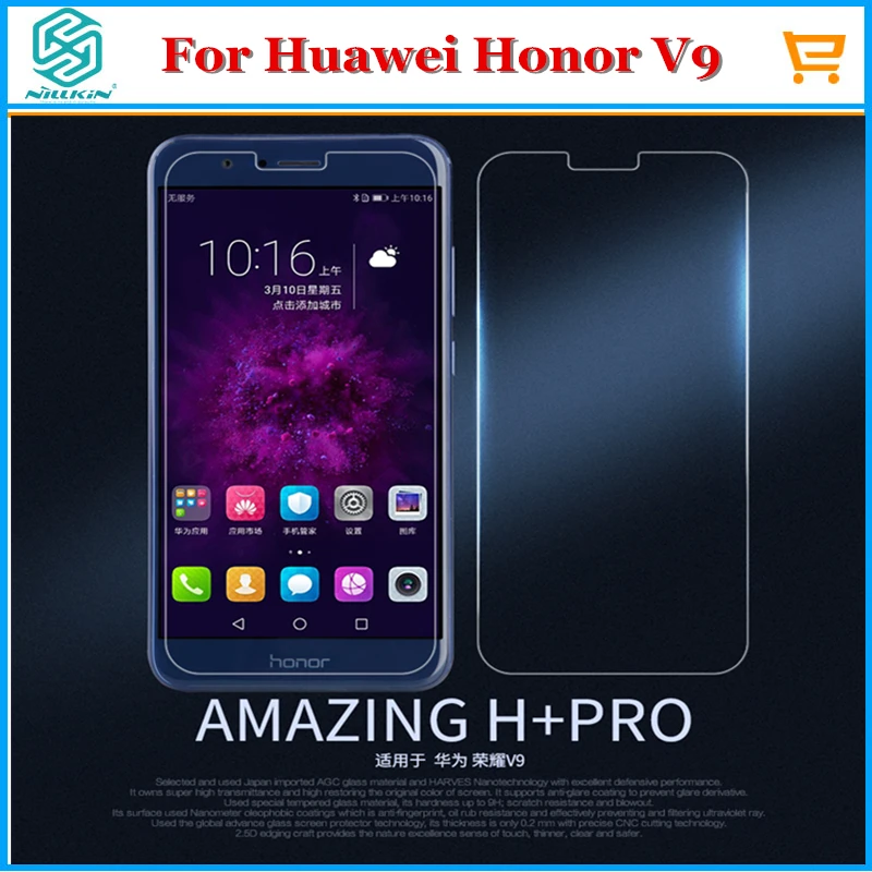 Для Huawei Honor V9 Nillkin aamzing H + Pro 2.5D круглый край 0.2 мм закаленное Стекло Экран протектор