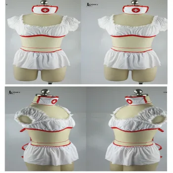 

Sexy lace costumes intimate goods nurses clothes backless openwork open crotch one size uniform white erotic clothes for women