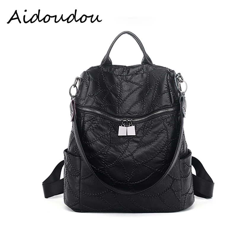 women shoulder bag 2017 Solft Leather Women Backpack Woman Korean Ladies Strap Laptop Bag Daily Backpack