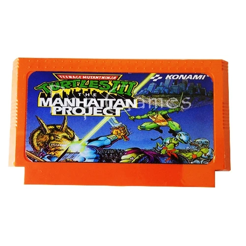 

Turtles 3 The Manhattan Project 60 Pins Game Cartridge for 8 Bit Game Console Drop Shipping