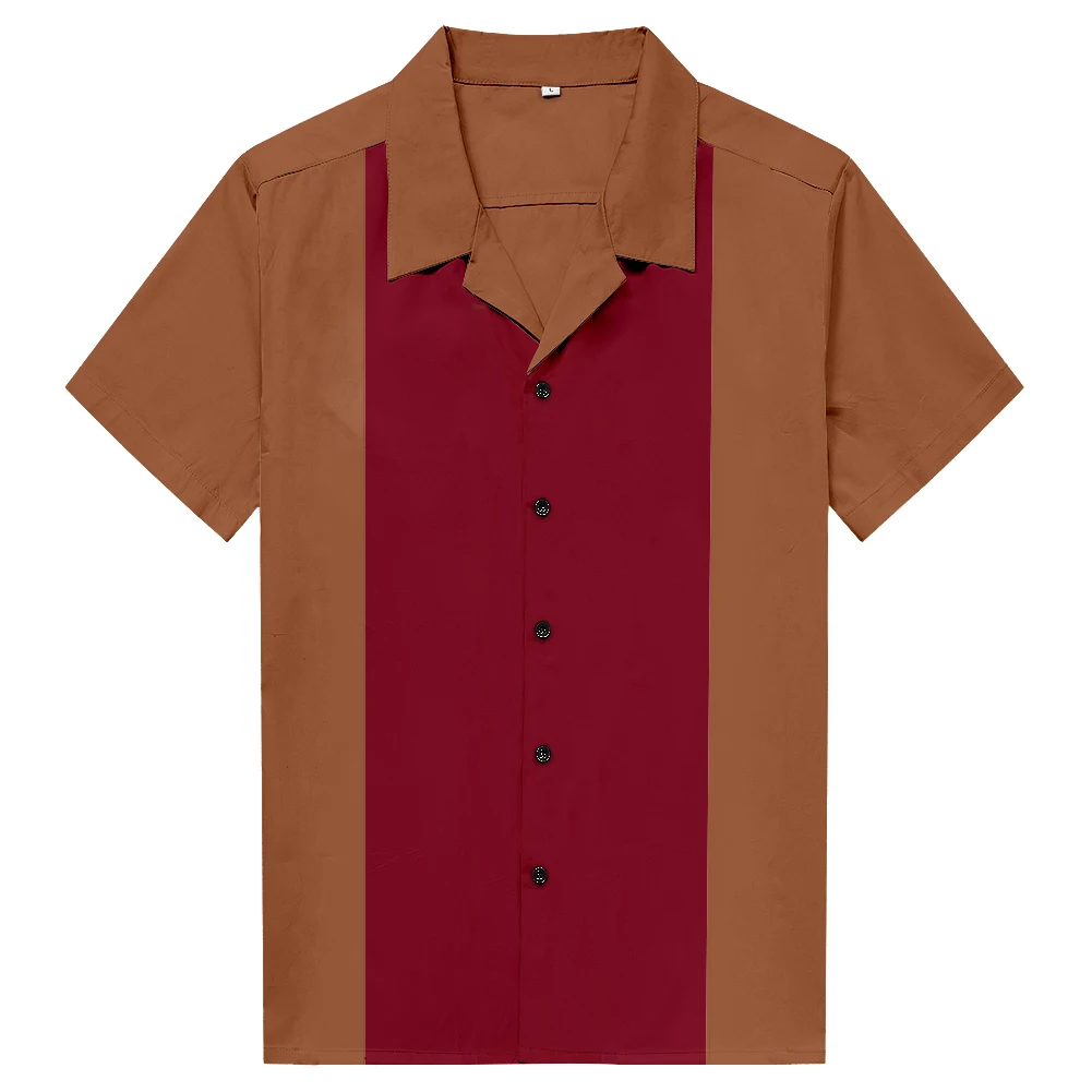 Newest 2018 Fashion Vintage Clothing Short Sleeve Button Up Cotton Shirts 50