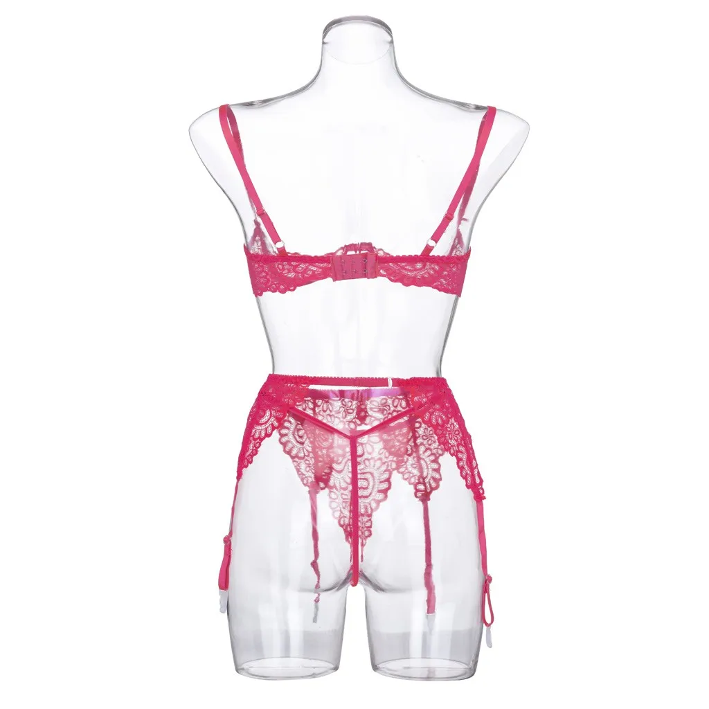 Модный женский сексуальный ажурный комплект из двух предметов, эротический женский брендовый кружевной сексуальный комплект нижнего белья размера плюс прозрачный# SS