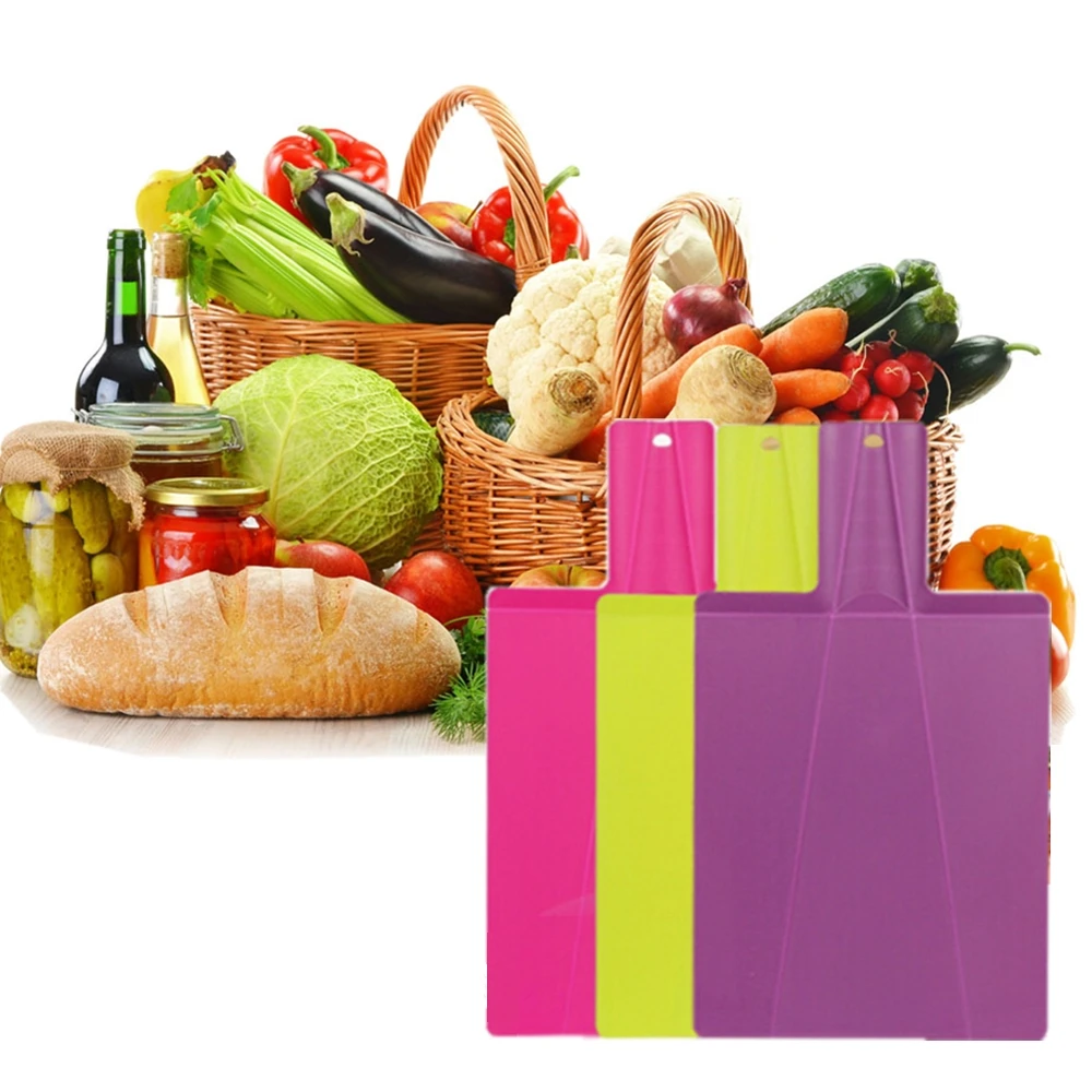

Kitchen Foldable Chopping Block Creative Non-slip Folding Cutting Board Portable Camping Outdoor Chopping Board Cooking Mat Tool