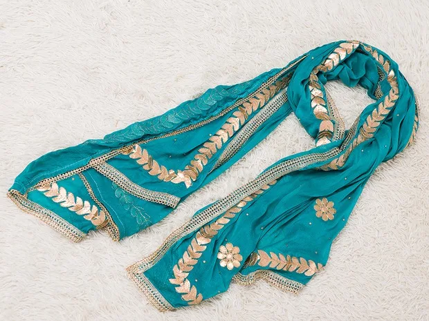 Весенне-летний шарф в индийском стиле Женская Мода Этнические стили Dupattas красивый крутой шарф