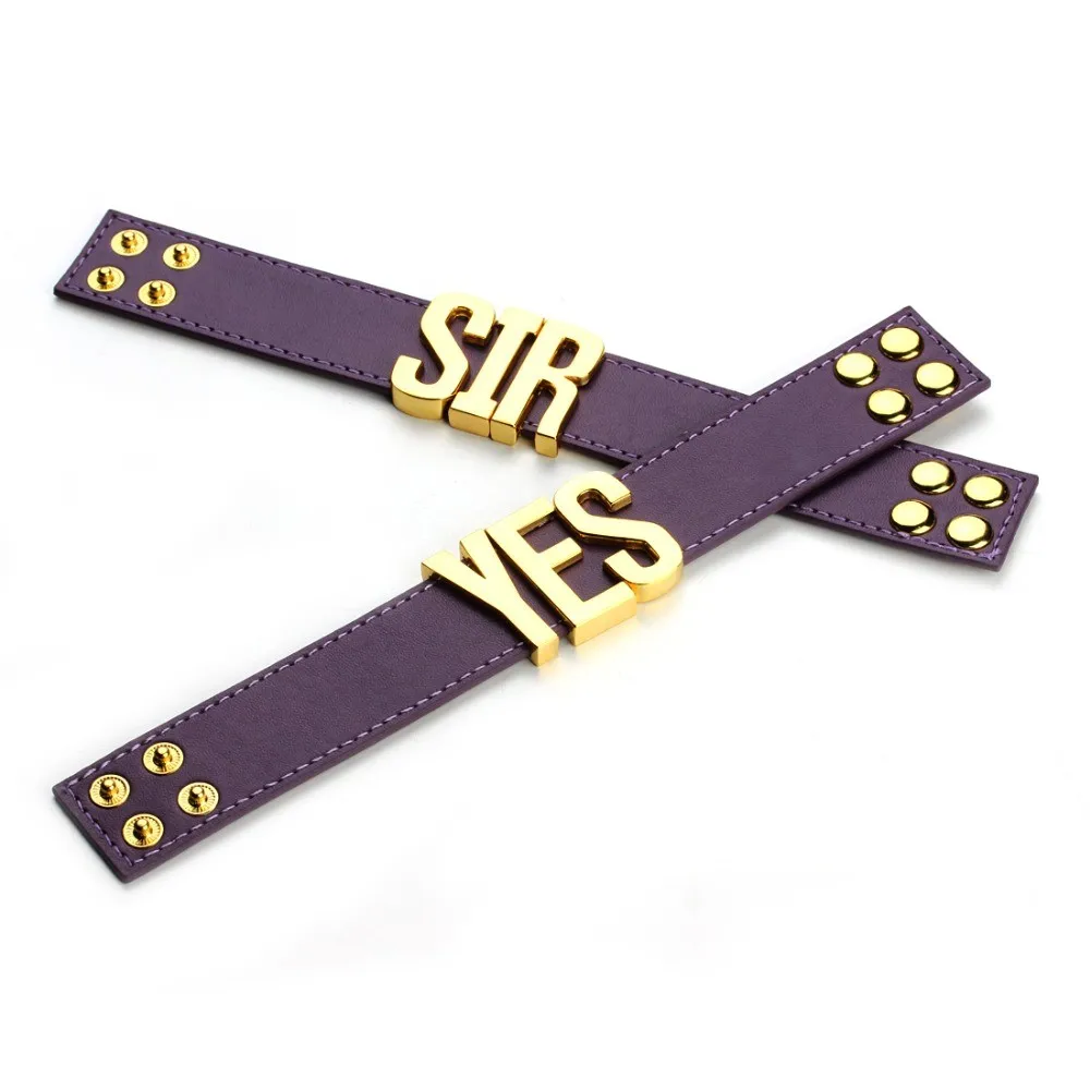 Suicide-Squad-Yes-Sir-Letter-Bracelets-Purple-Harley-Quinn-Leather-Prop-Wristband-Bracelet-for-Halloween-Cosplay (4)