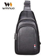 Wmnuo натуральная кожа мужские нагрудные сумки мягкая коровья кожа мода мужская сумка через плечо мужские сумки на молнии маленькие поясные сумки