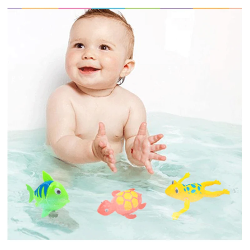 

Kids Bath Toys Swimming Frog Turtle Floating Water Play Wind Up Clockwork Dabbling Baby Kid Educational Beach Classic Toys