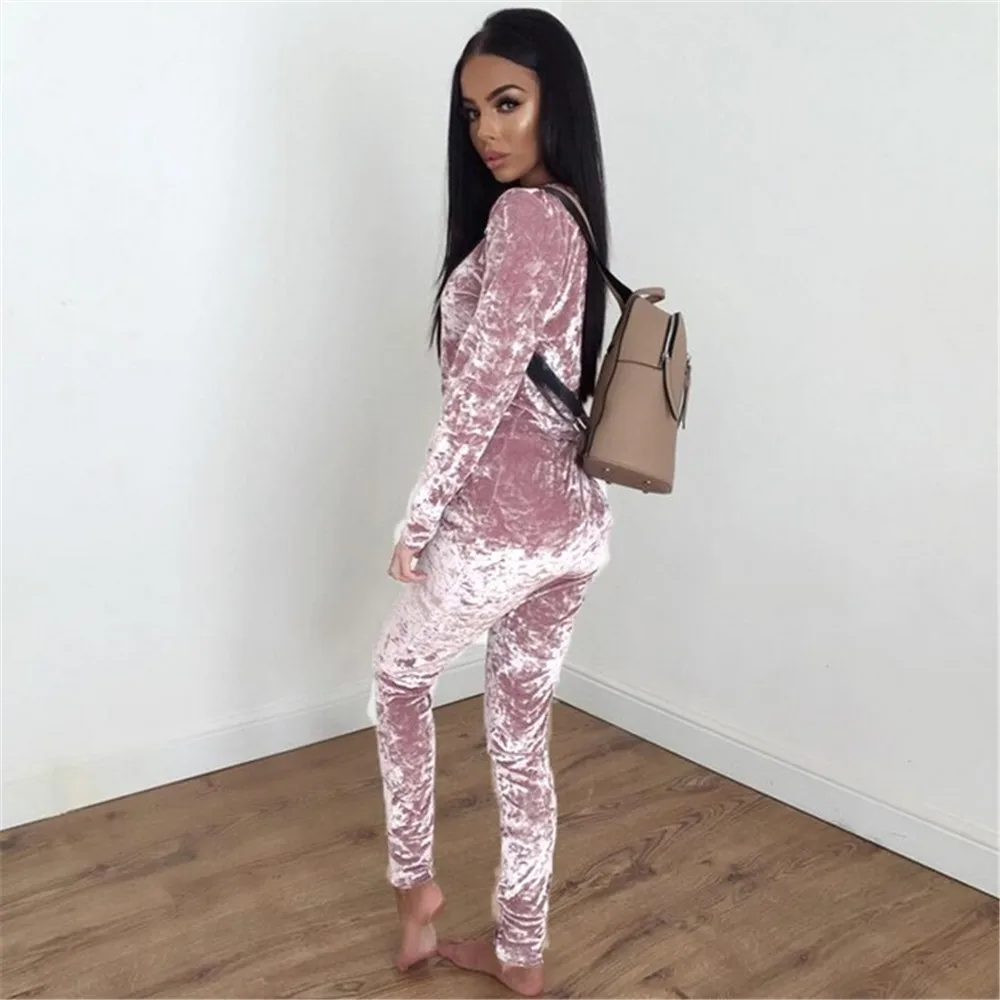 

2019 Spring And Autumn Women's Casual Sports Suit Ladies Pullover + Pants Ladies Solid Color Comfortable Sportswear Streetwear