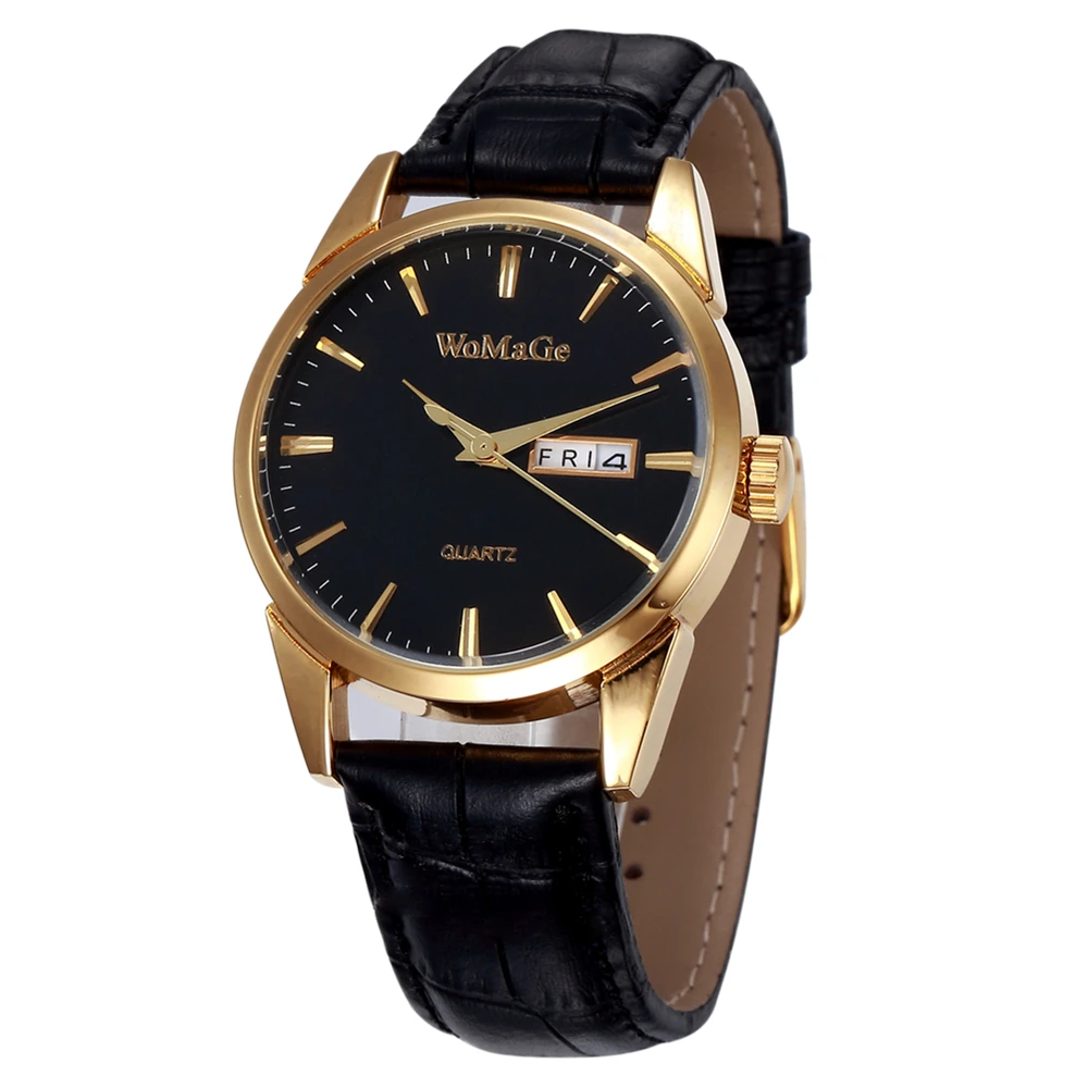 WoMaGe Origin Luxury Brand Unisex Watches Rose Gold Case Watch Wrist