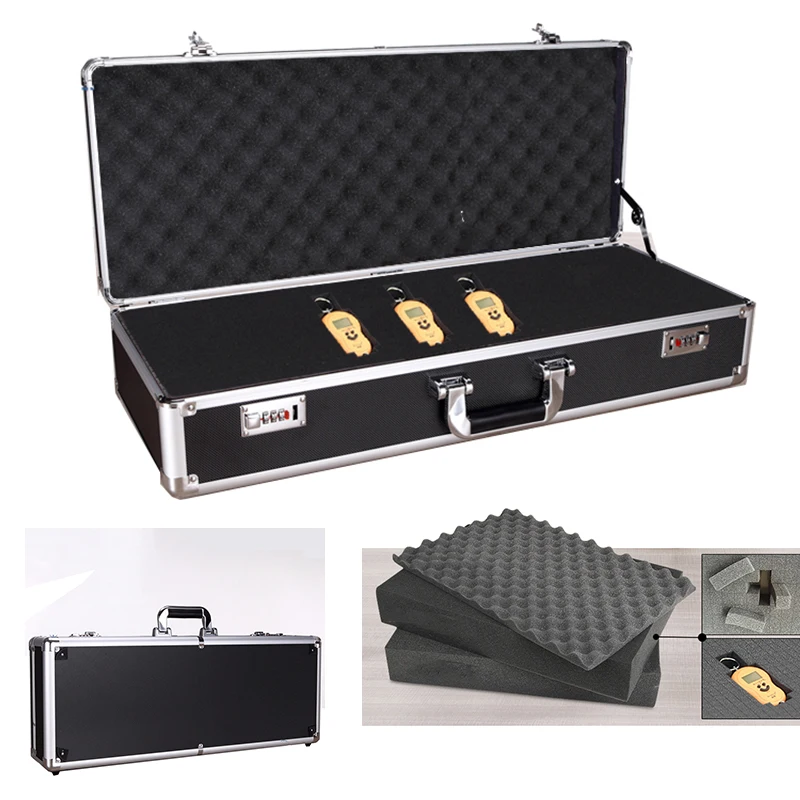 

700x270x150mm Toolbox Aluminum Tool Box Impact Resistant Safety Case Equipment Camera Storage Suitcase with Pre-cut Foam